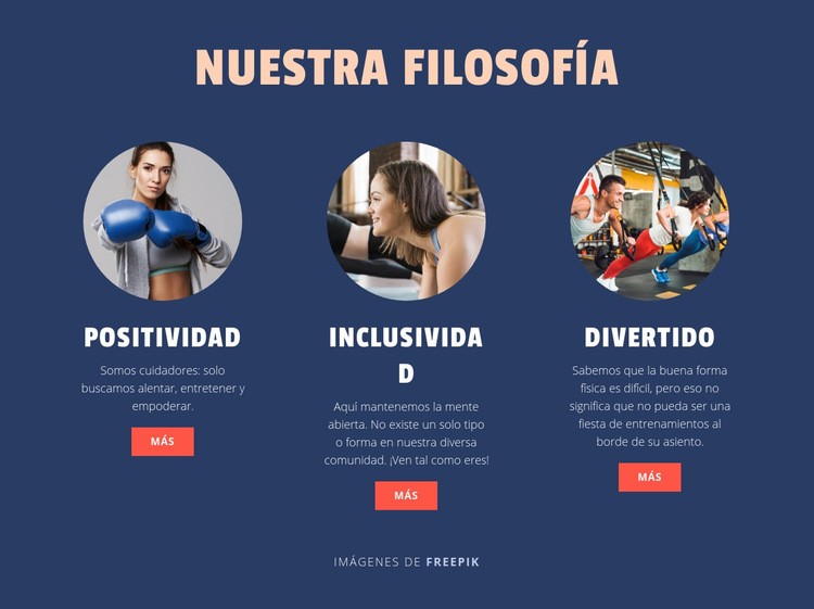 Filosofía de nuestro club deportivo Creador de sitios web HTML