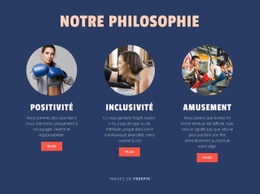 Conception De Site Prête À L'Emploi Pour Philosophie De Notre Club De Sport