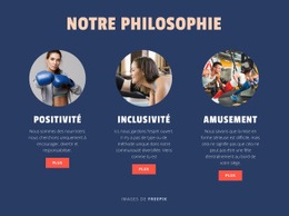 Philosophie De Notre Club De Sport - HTML Ide