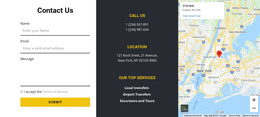 Contact Us With Map - Site Template