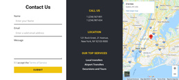 Contact Us With Map Single Page Template