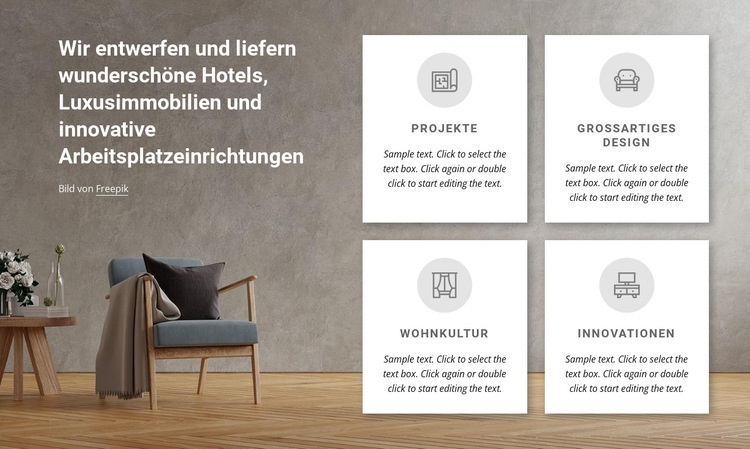 Wir entwerfen Luxushäuser Landing Page