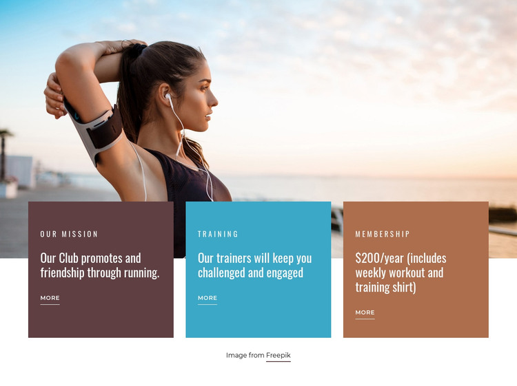 Running in the morning HTML Template