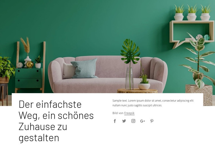 Ihr Einrichtungsstil HTML5-Vorlage