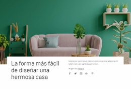 Plantilla De Una Página Más Creativa Para Tu Estilo De Decoración De Interiores