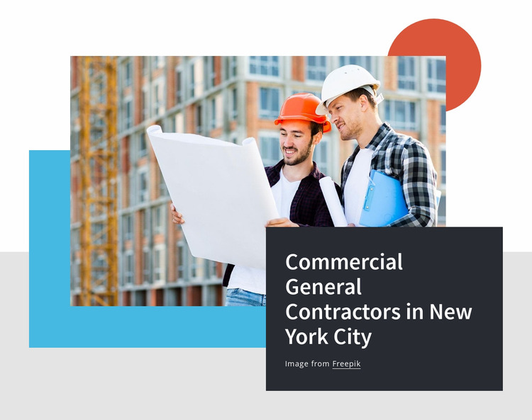 Commercial general contractors Html Website Builder