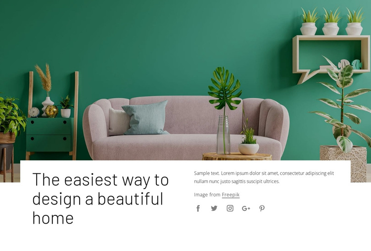 Your interior decorating style Joomla Page Builder