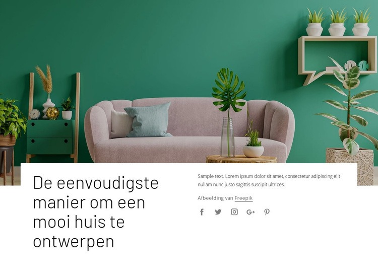 Jouw interieurstijl Website Builder-sjablonen