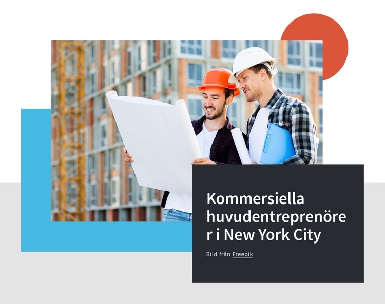 Kommersiella huvudentreprenörer CSS -mall