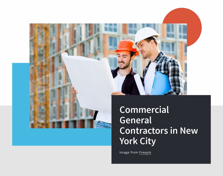 Commercial general contractors Website Mockup
