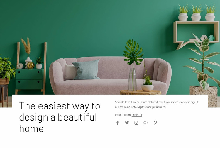Your interior decorating style Website Mockup