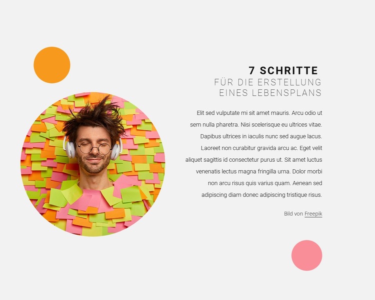 Plane deine Schritte Website Builder-Vorlagen