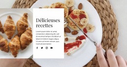 Outil De Maquette De Site Web Pour De Délicieuses Recettes