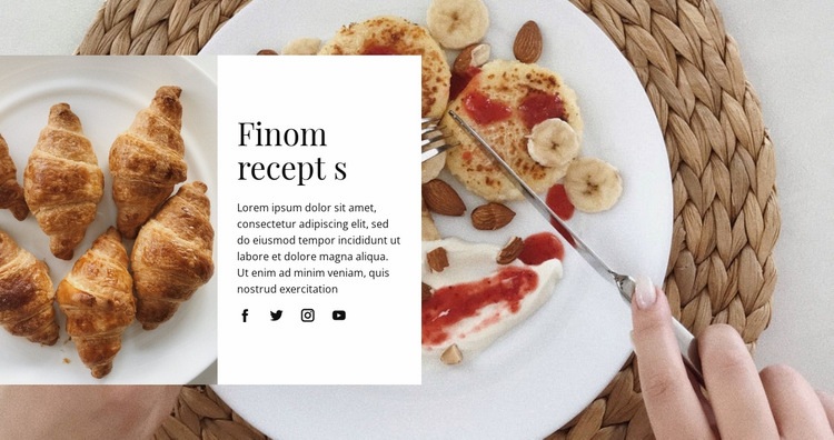 Finom receptek HTML Sablon