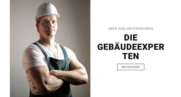 Die Gebäudeexperten Landing Page