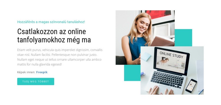 Csatlakozzon az online tanfolyamokhoz még ma Sablon