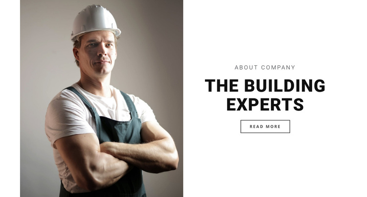 The building experts One Page Template