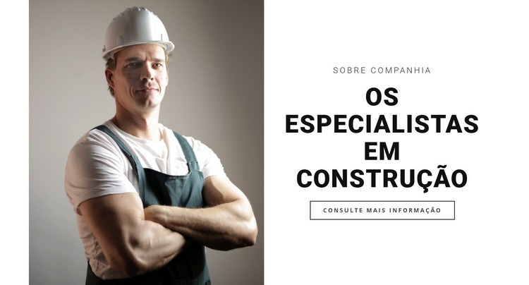 Os especialistas em construção Design do site