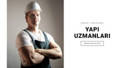 Yapı Uzmanları - Ücretsiz Bir Sayfalık Şablon
