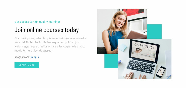 Join Online Courses Today WordPress Website Builder