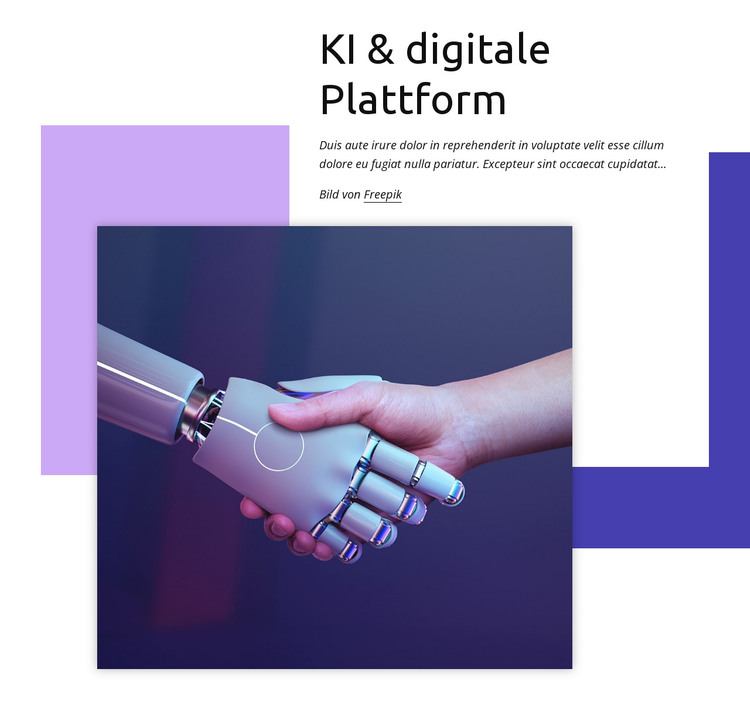 Digitale Plattform HTML-Vorlage