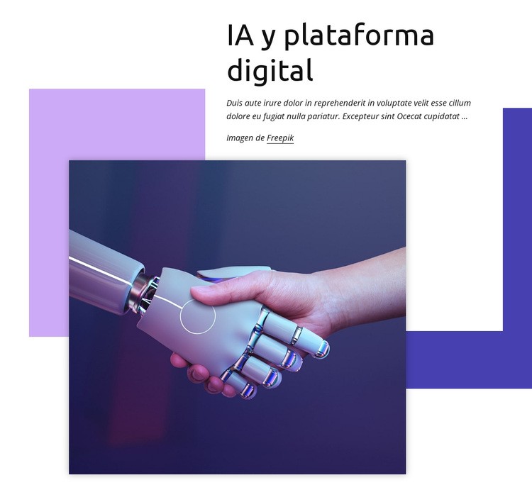 Plataforma digital Plantilla de una página