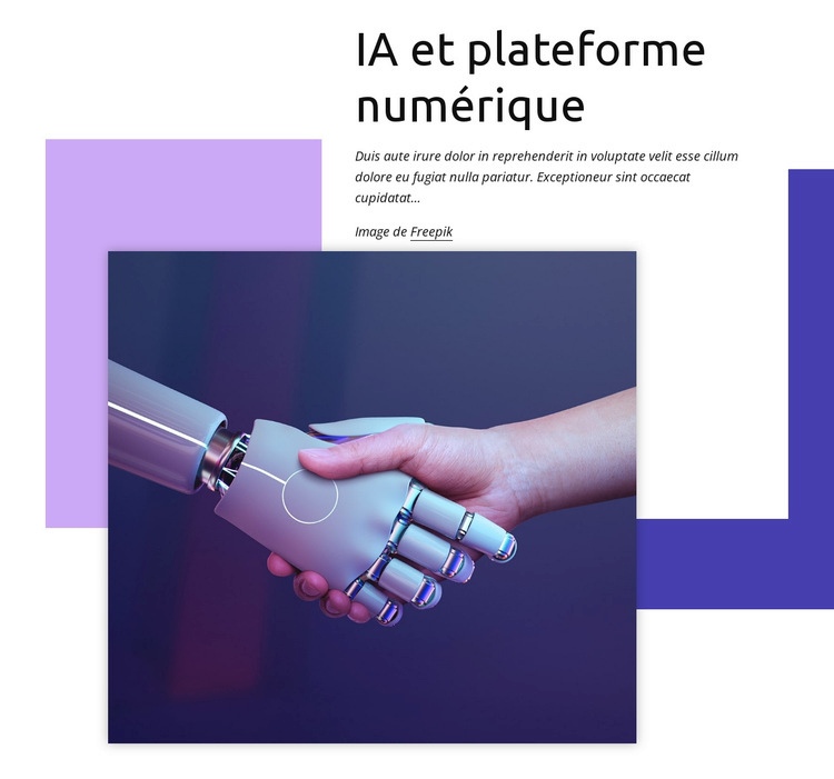 Plateforme numérique Créateur de site Web HTML