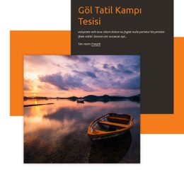 Göl Kampı Tesisi - Yaratıcı, Çok Amaçlı, Tek Sayfalık Şablon