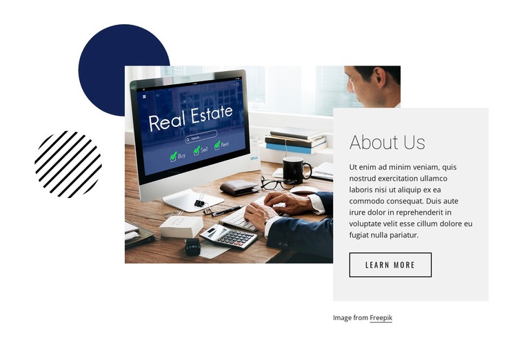 Get real estate tips Homepage Design