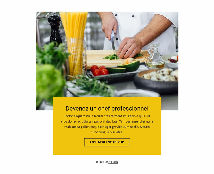 Devenez chef pro Modèle Joomla