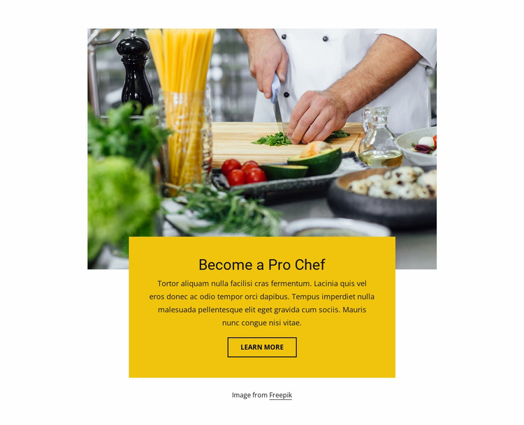 Become a pro chief Website Mockup
