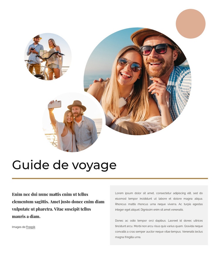 Tourisme romantique Modèle HTML5