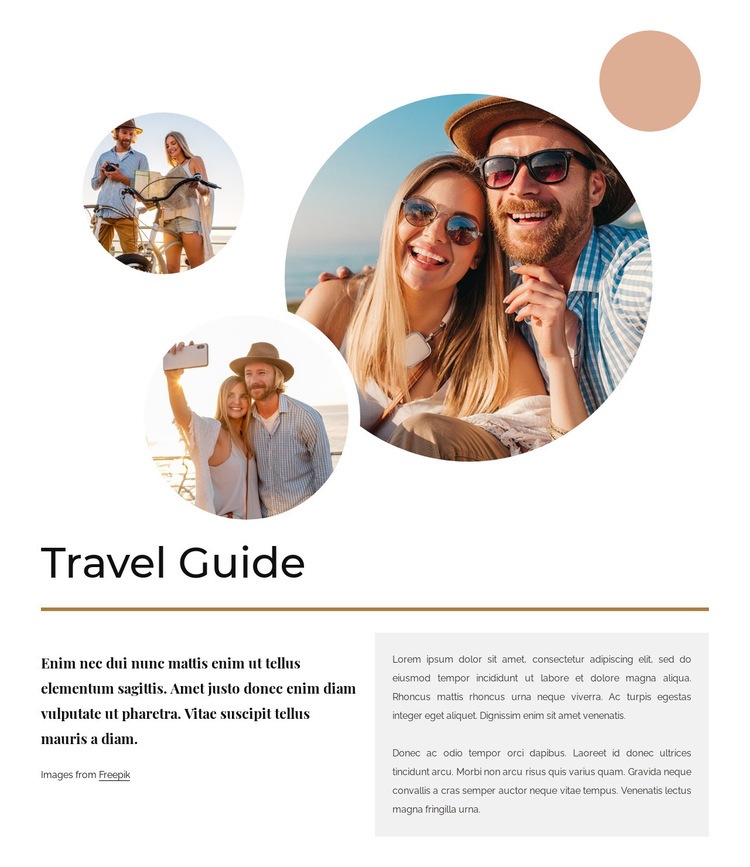 Romantic tourism Homepage Design