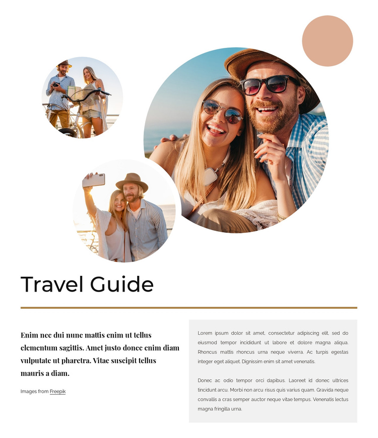 Romantic tourism One Page Template