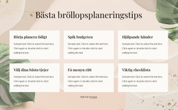 Bästa Bröllopsplaneringstips - Bästa Webbplatsmallen