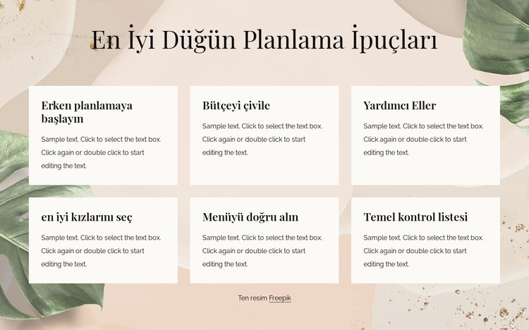 En iyi düğün planlama ipuçları HTML5 Şablonu