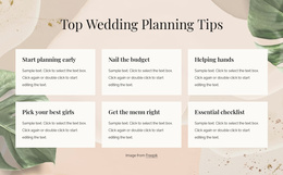 Top Wedding Planning Tips - Best Website Template
