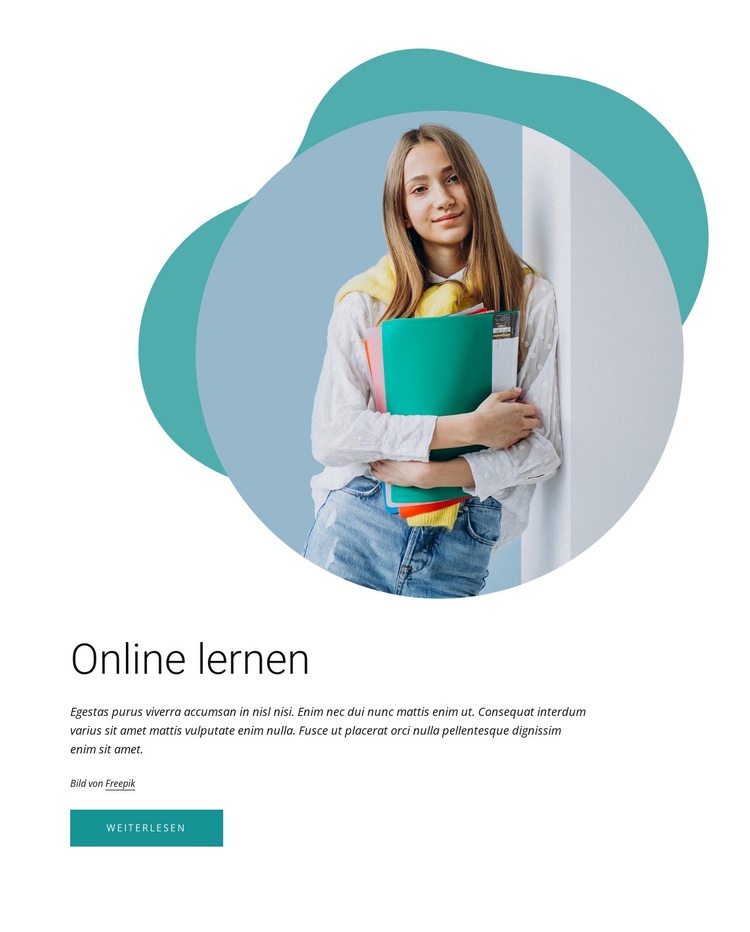 Online-Lerntaktiken Eine Seitenvorlage