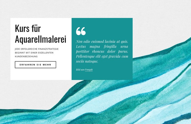 Kurse für Aquarellmalerei HTML Website Builder