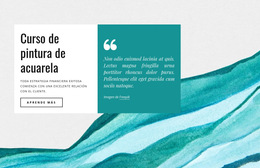 Cursos De Pintura De Acuarela - Plantillas De Temas Html5 Gratuitas