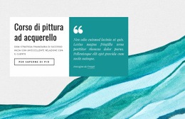 Mockup Di Sito Web Gratuito Per Corsi Di Pittura Ad Acquerello