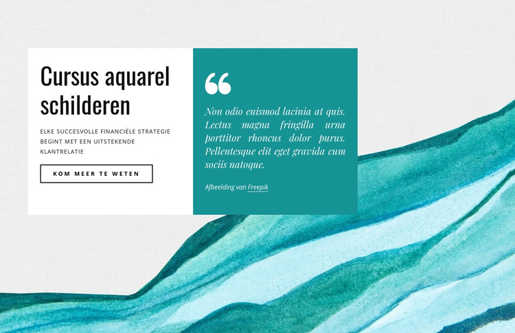 Cursussen aquarel schilderen WordPress-thema