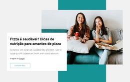 Dicas Para Amantes De Pizza - Maquete De Site Para Download Gratuito