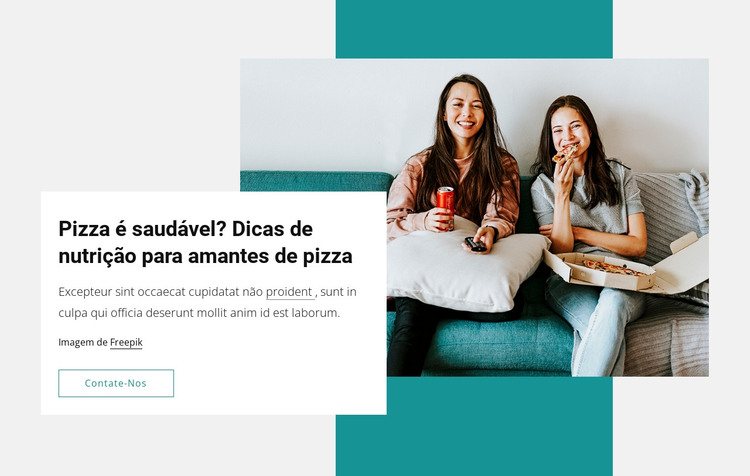 Dicas para amantes de pizza Modelo HTML