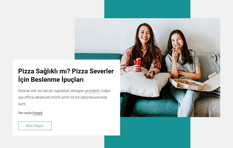 pizza sevenler için ipuçları Web Sitesi Mockup'ı