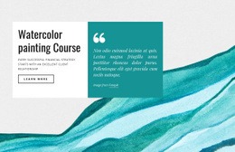 Watercolor Painting Courses - Web Page Design