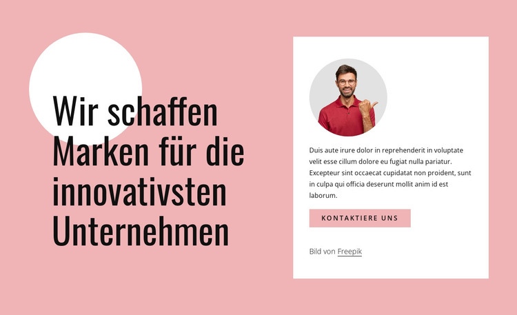 Wir schaffen innovative Marken HTML Website Builder