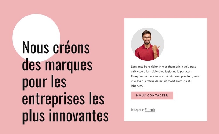 Nous créons des marques innovantes Créateur de site Web HTML