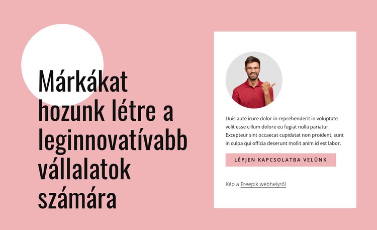 Innovatív márkákat hozunk létre Weboldal sablon