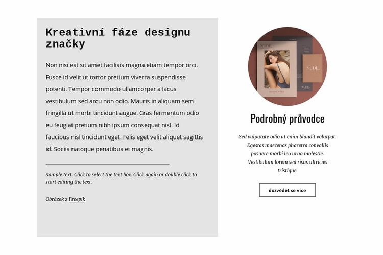 Podrobný průvodce Šablona CSS